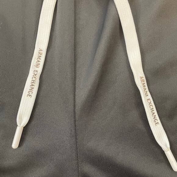 A|X Armani Exchange Men's Black Drawstring Athletic Shorts Size L Polyester - Picture 12 of 12